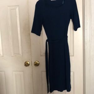 Dark Blue Knee length Dress